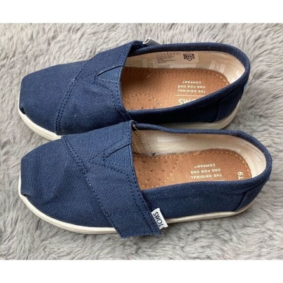 Toms 2.0 alpargata slip on shoes in Navy canvas - Picture 2 of 5